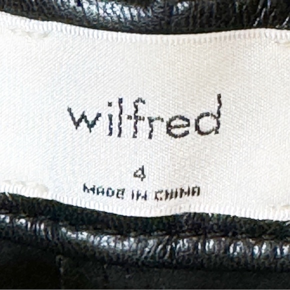 Aritzia Wilfred Black Faux Leather The Melina Pants - Picture 4 of 7